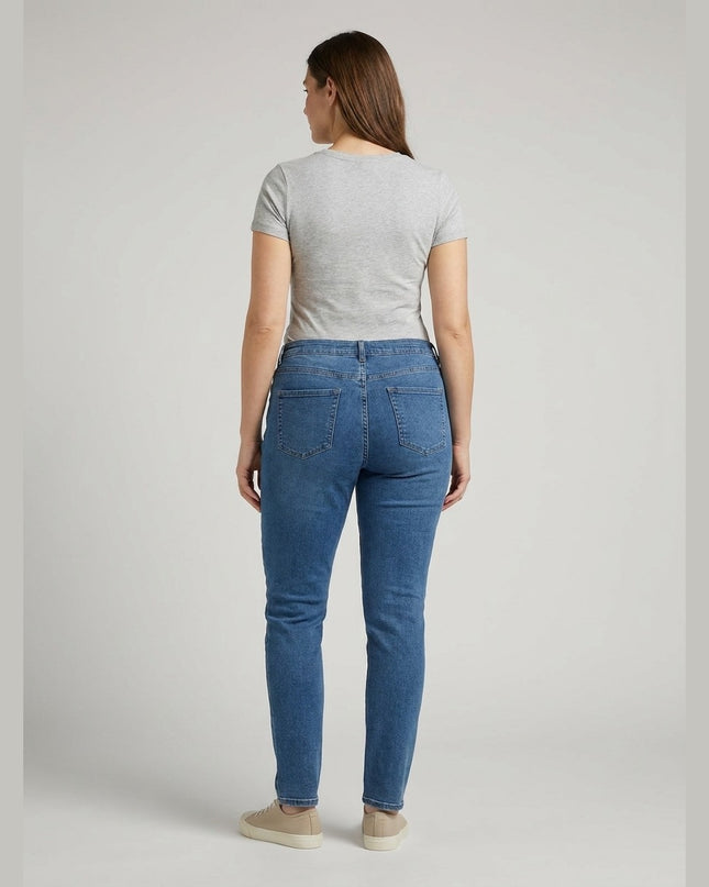 Xhinse Slim Fit të kaltra për Femra - Model Back