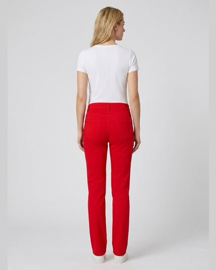 Pantallona Slim-Fit të Kuqe për Femra