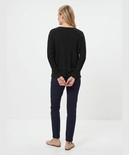 Maicë me mëngë lakuriq e zezë për Femra - Model Back