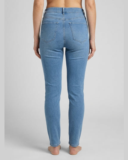 Jeggings ngjyrë blu e çelët për Femra