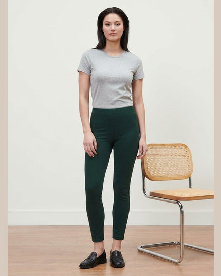 Pantallona Stretch të gjelbra të errëta për Femra - Model Front