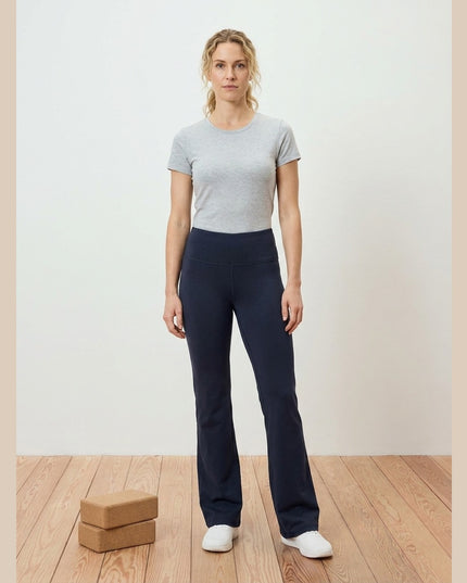 Pantalona Sportivë Kaltër e Errët për Femra - Model Front