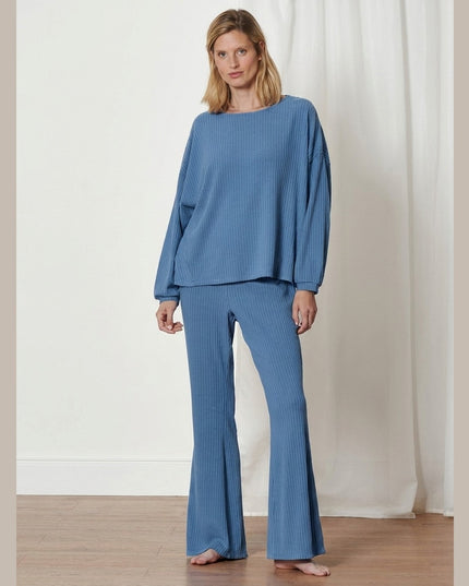 Pizhame me prora të kaltra për Femra - Model Front