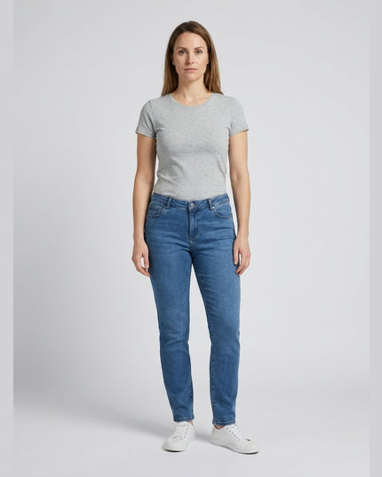 Xhinse Slim Fit të kaltra për Femra - Model Front