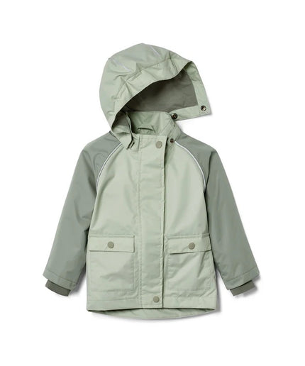 Xhaketë shiu Colorblock mint dhe kaki për Fëmijë - Ghost Front