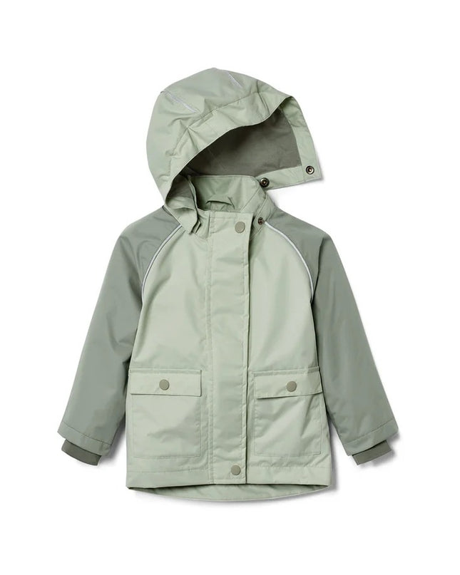 Xhaketë shiu Colorblock mint dhe kaki për Fëmijë - Ghost Front