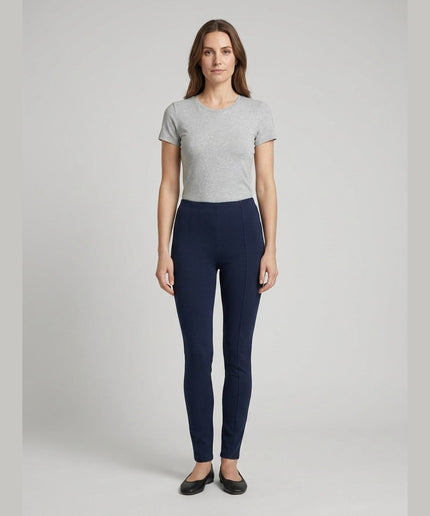 Leggings me pala blu e errët për femra