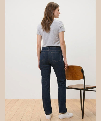 Xhinse Straight Kaltër e Errët për Femra - Model Back