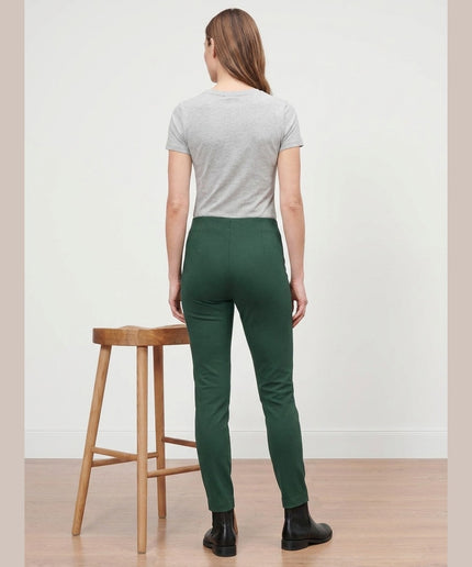 Pantallona Stretch të Gjelbra të Errëta për Femra - Model Back