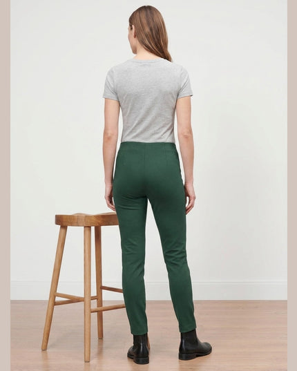 Pantallona Stretch të Gjelbra të Errëta për Femra - Model Back