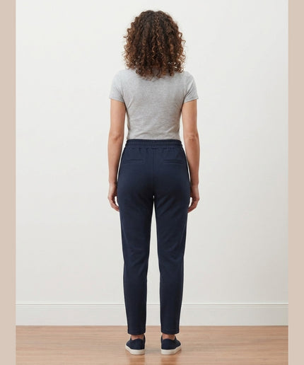Pantallona Jogg me vijë të kaltra të mbyllëta për Femra - Model Back