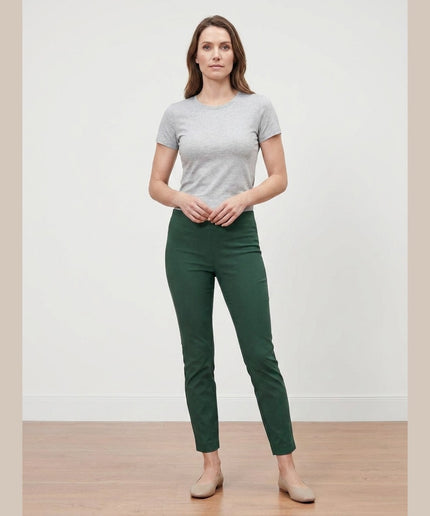 Pantallona Stretch të Gjelbra të Errëta për Femra - Model Front