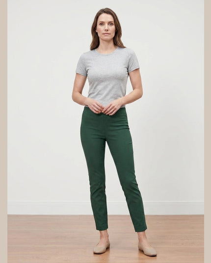 Pantallona Stretch të Gjelbra të Errëta për Femra - Model Front