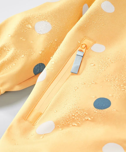 Kombinizon Softshell i verdhë me pika për Fëmijë - Detail 2