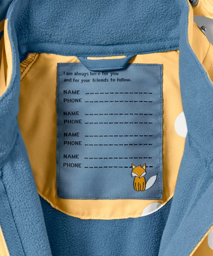 Kombinizon Softshell i verdhë me pika për Fëmijë - Detail 1